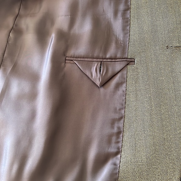 Ralph Lauren 2-Button Blazer Brown Silk Jacket Blazer New 46 Long - Picture 11 of 16